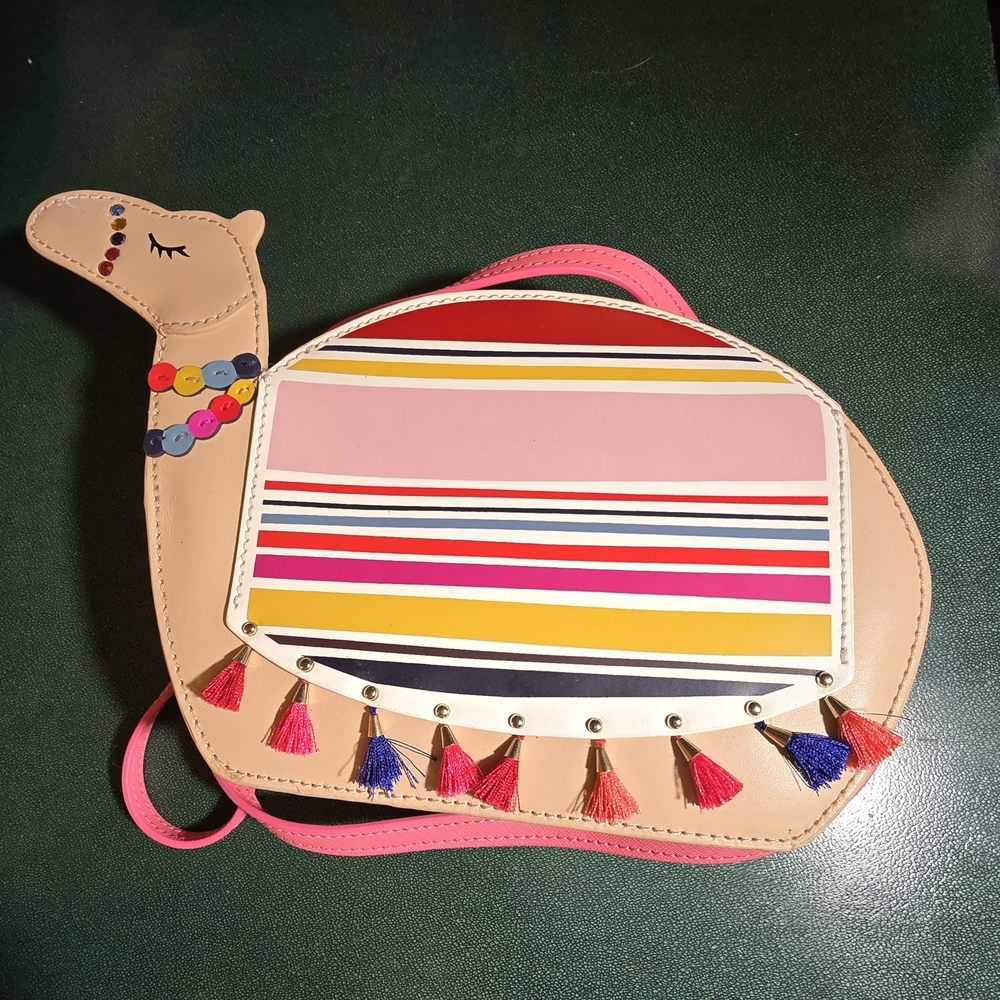 Kate Spade - Spice Things Up - Camel Crossbody Bag - Multicolor Stripes -Tassels